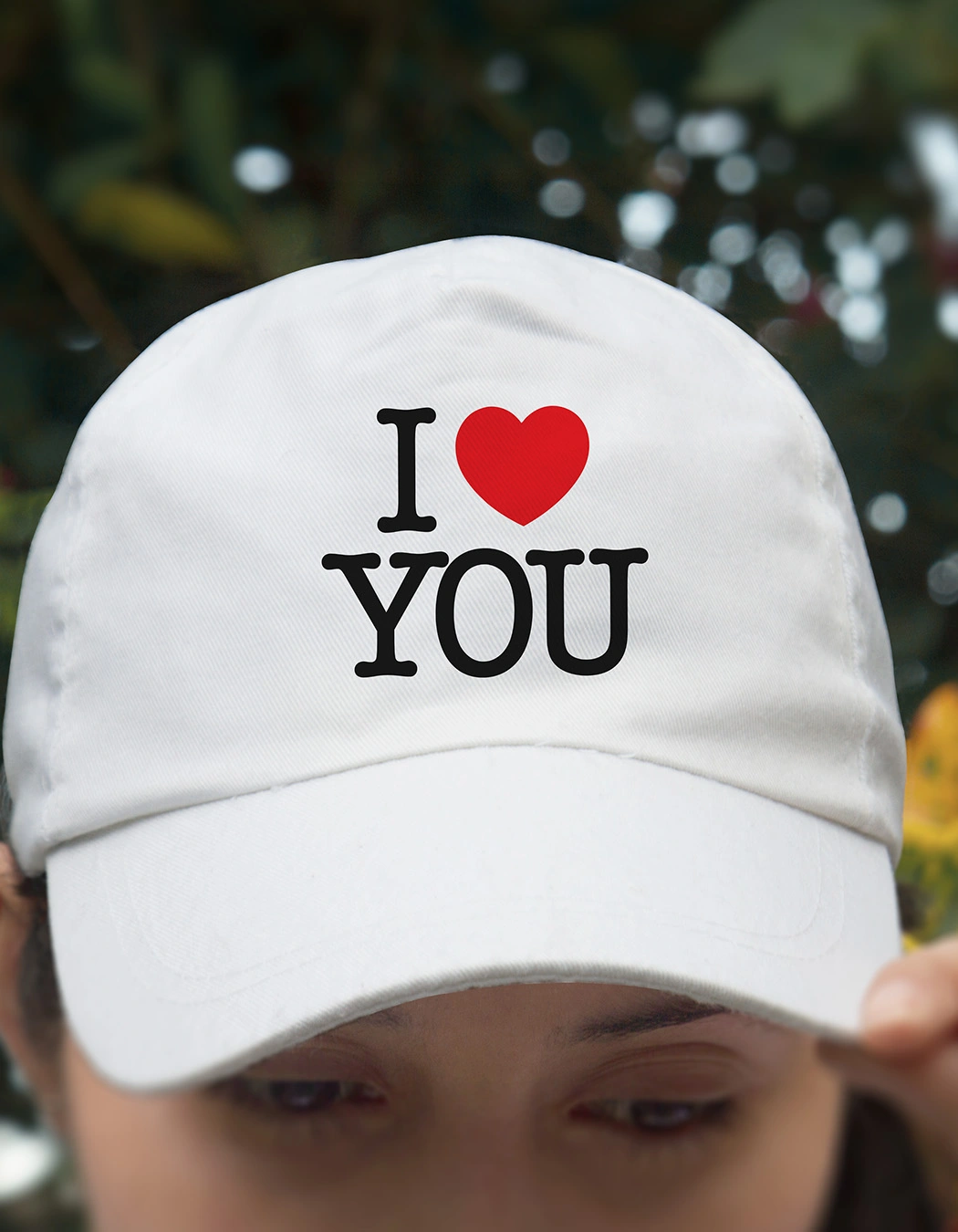 Boné com mensagem personalizada