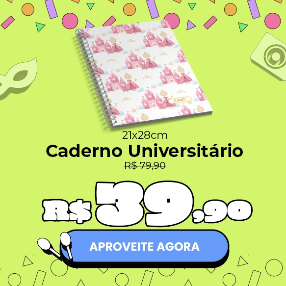 Caderno universitario 21x28cm