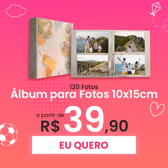 Álbum para 128 fotos 10x15cm