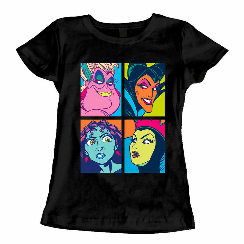 camiseta vilãs disney