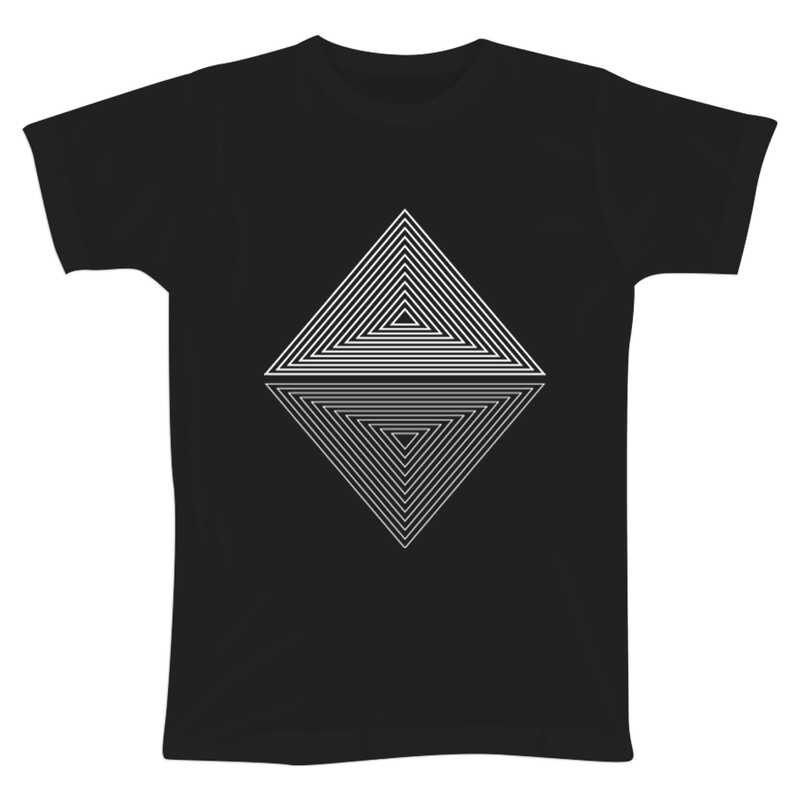 Camiseta Basica Geometrica Tridimensional Tudu