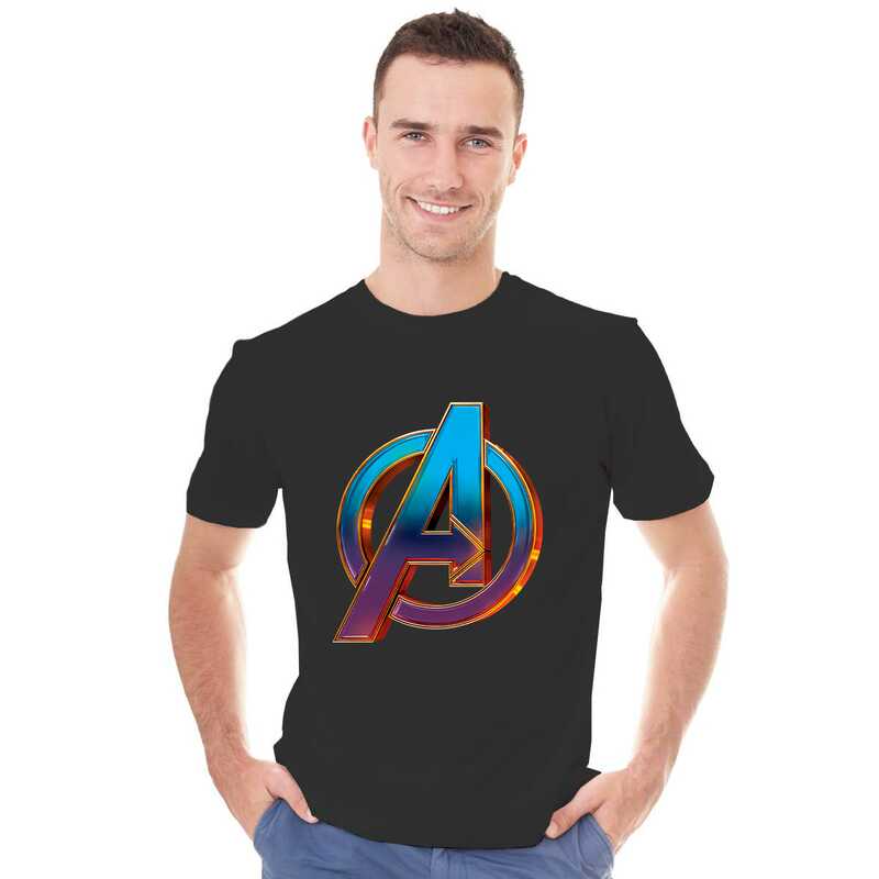 camiseta logo marvel
