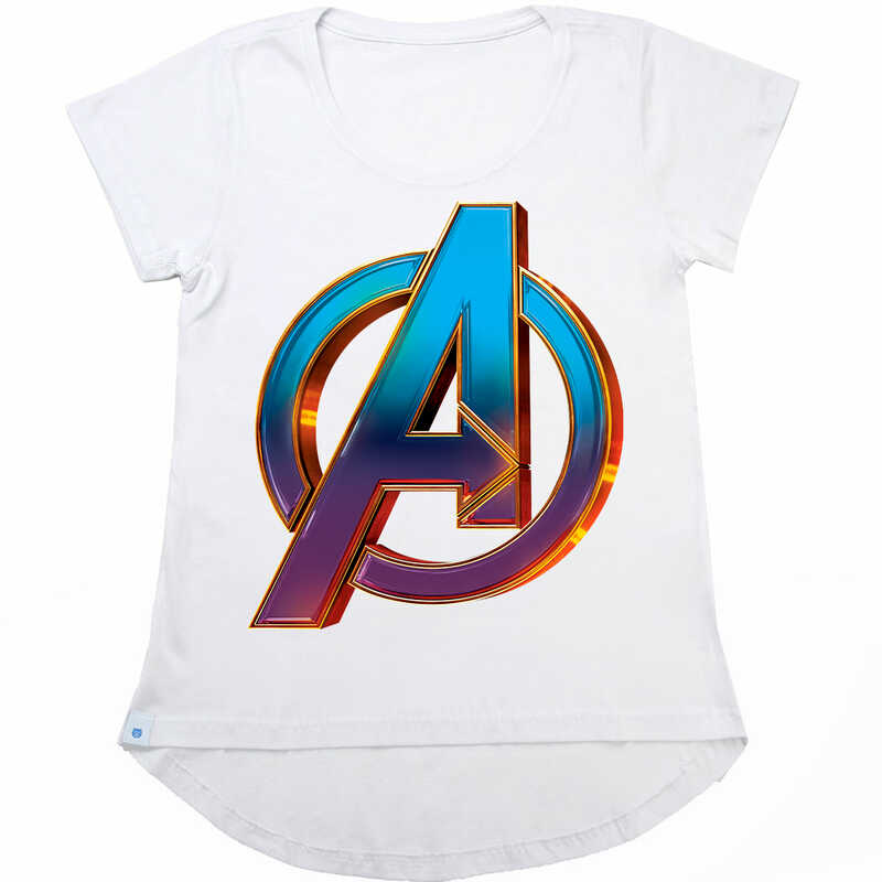 camiseta logo marvel