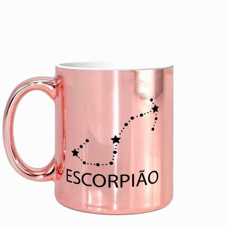 Caneca Cromada Signo de Escorpião - Phooto Brasil