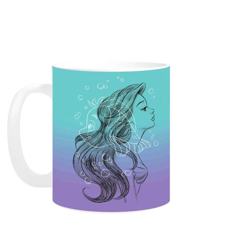 Caneca de Cerâmica Ariel Fundo do Mar - Phooto Brasil