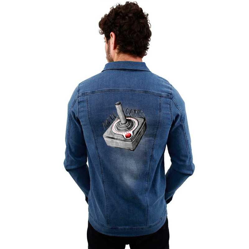 Jaqueta Jeans Masculina Controle Video Game Tudu