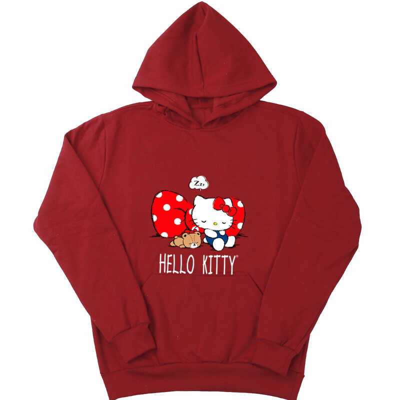 red hello kitty moletom com capuz