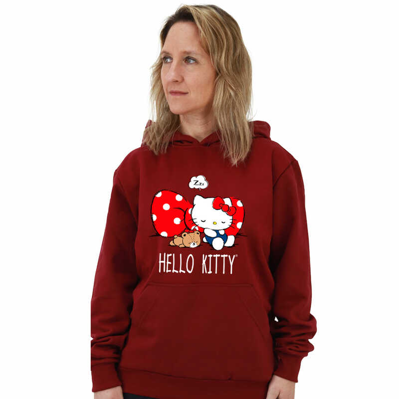 red hello kitty moletom com capuz